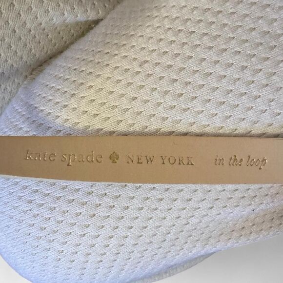 Kate Spade New York In the Loop Polka Dot Bow Belt Size Large Calf Hair Leather - Picture 3 of 8